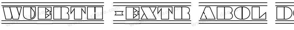 Wuerth -Extr aBol dC字体转换